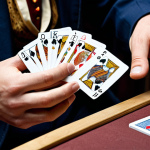 **Image of a magician practicing card tricks, hands moving quickly and skillfully. Focus on the dexterity and sleight of hand.  A deck of cards is prominent.  Perhaps a slightly blurred background to emphasize the speed.**