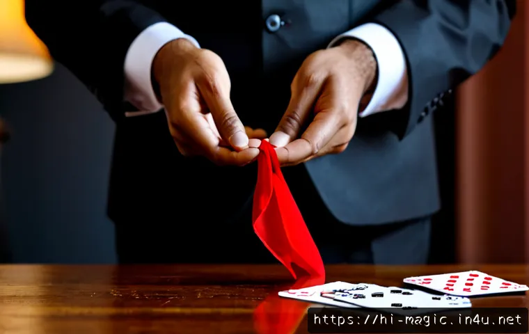 Home 17 마술 초보자용 트릭 - Photorealistic beginner magic trick scene, close-up of an Indian adult magician’s hands making a coi...